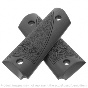 Kimber Stipple/Scallop Grey Laminate Compact Grips 1000591A - Package Like New UA2689