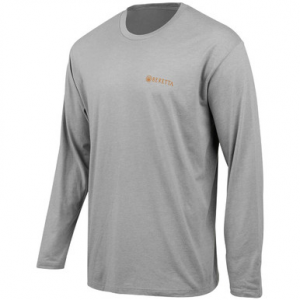 Beretta Walk 'Em Long Sleeve T-Shirt Stone Heather Large TS233T1890096BL