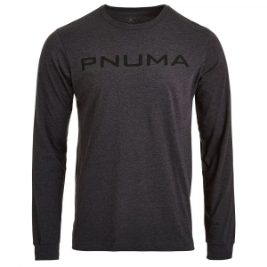 Pnuma Outdoors Side Swipe Long Sleeve T-Shirt Shirt Dark Grey XL LS-TS-SS-DG-XL in Gray