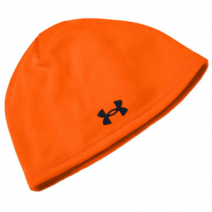 Under Armour Outdoor Fleece Beanie Blz Org/Blk OSFA 1359833-825001 in Blaze Orange