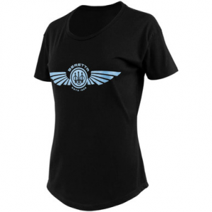 Beretta Women's Dea Wings Short Sleeve T-Shirt Black 2XL TS110T18900999XXL