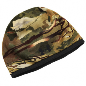 Under Armour Men's Reversible Camo Beanie UA Forest 2.0 Camo/Blz Org/Blz Org OSFA 1343194-988001 in Ua Forest Camo