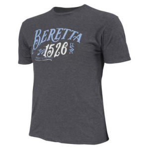 Beretta 1526 Logo T-Shirt Charcoal Large TS213T18900093L Top