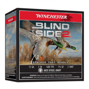 Winchester 12ga 3" #2 Blind Side Hex 1-3/8oz Shells Box of 25 XBS1232