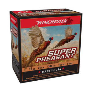 Winchester 12ga 2.75" #6 Super Pheasant HV HB 1-3/8oz Shells Box of 25 X12PHV6
