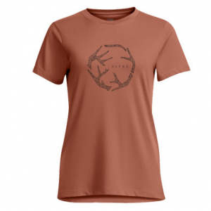 Sitka Gear Women's Antler Evo T-Shirt Red Sumac X Large 600323-RSU-XL Top