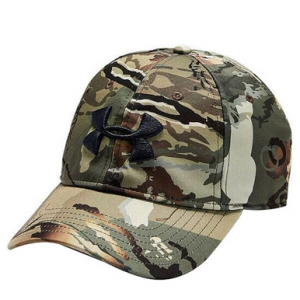 Under Armour Whitetail Men's Camo Stretch Fit Cap Updated UA Forest 2.0 Camo/Black Size XL/XXL 1318532-988004