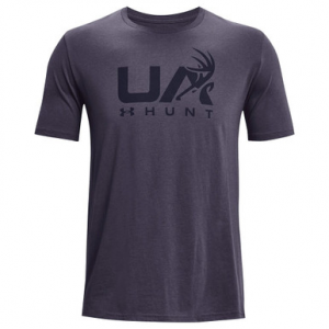 Under Armour Antler Hunt Icon Short Sleeve T-Shirt Tempered ST-Shirtl/Midnight Navy SM 1366014-558003 Top in Gray