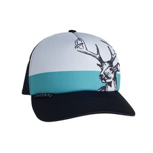 Sitka Gear Black Field Sketch Whitetail Foam Trucker Hat Hat 20071-BK-OSFA in Aqua