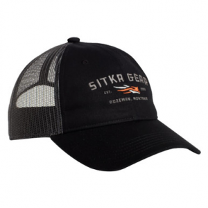 Sitka Gear Wordmark Lo Pro Trucker Hat Sitka Black One Size Fits All 20264-BK-OSFA