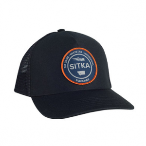 Sitka Gear Black Seal Five Panel Patch Trucker Hat Hat 20082-BK-OSFA