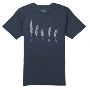 Sitka Gear Sitka Five Feathers T-Shirt SS Eclipse Heather XXX Large 20101-EH-3XL Top