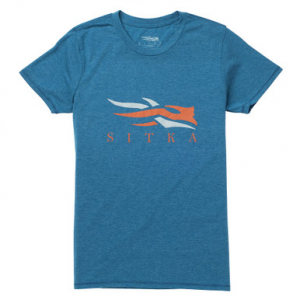 Sitka Gear Sitka Womens Sitka Logo T-Shirt SS Pond Heather Medium 20105-PH-M Top