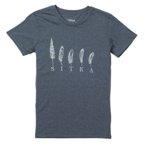 Sitka Gear Sitka Womens Five Feathers T-Shirt SS Lead Heather Large 20113-LH-L Top