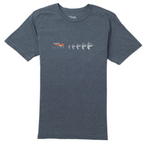 Sitka Gear Sitka Antler Evolution Whitetail T-Shirt SS Lead Heather Large 20099-LH-L Top