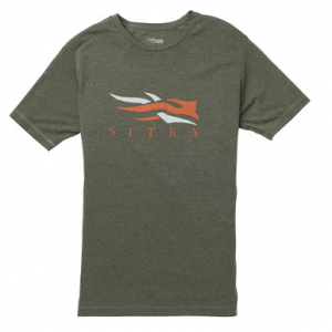 Sitka Gear Sitka Logo T-Shirt SS Deep Olive Heather XX Large 20092-DZ-XXL Top