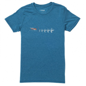 Sitka Gear Sitka Womens Antler Evolution Whitetail T-Shirt SS Pond Heather Large 20108-PH-L Top