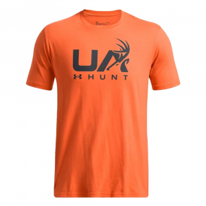 Under Armour Antler Hunt Icon SS T-Shirt Team Orange MD 1366014-800006 Top, L