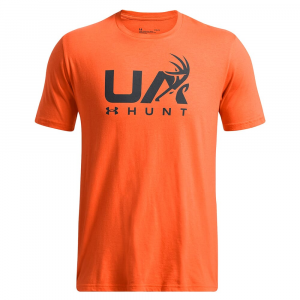 Under Armour Antler Hunt Icon SS T-Shirt Team Orange MD 1366014-800006 Top, M