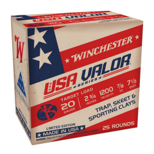 Winchester 20ga 2.75" #7.5 USA Valor LS 7/8oz Shells Box of 25 USAV207