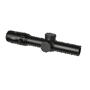 US Optics 1-6x24mm 34mm Tube Digital Red SFP Simple Crosshair 2 MOA Red Dot Elevation and Windage Zeroing Knob with 1/4 MOA Adjustments SXR-1-6-SFP
