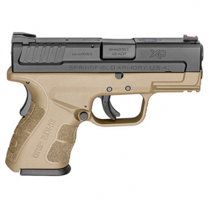 Springfield Armory XD .45 ACP Mod.2 Sub-Compact 3.3" Flat Dark Earth (W/2 Magazines) Pistol XDG9845FDEHC