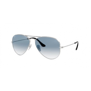 Ray-Ban Aviator Large Metal Silver Clear Gradient Blue 0RB3025-0033F62