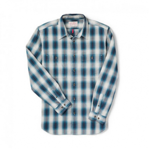Filson Wildwood Shirt Blue Gray 2XL 10684 in Blue/Gray Plaid