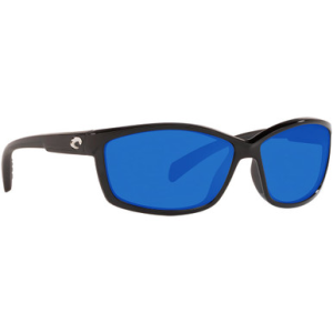 Costa Del Mar Costa Manta Shiny Black Frame Sunglasses w/ Blue Mirror 580P Lenses MT-11-OBMP