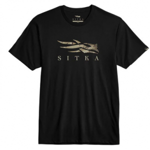 Sitka Gear Icon Optifade T-Shirt Black Waterfowl Small 600302-BKWL-S Top