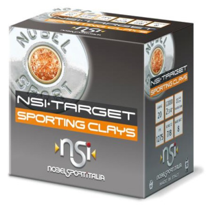NOBEL AMMO Target Clays 20 Gauge 2-3/4" 7/8oz #8 Shotgun Ammunition | 25 Rounds
