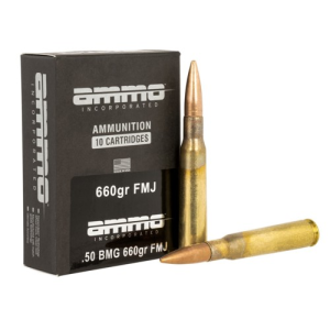AMMO INC 50 Bmg 660Gr FMJ Match HP 10rd