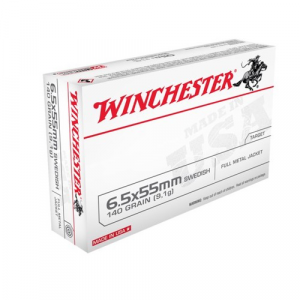 WINCHESTER AMMO 6.5x55mm Swedish USA FMJ 140Gr 20rd