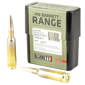 BARRETT 416 Barrett Range 452Gr BTHP 10rd Ammo