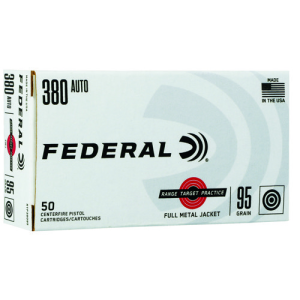 FEDERAL AMMO 380 ACP 95Gr FMJ 50BX