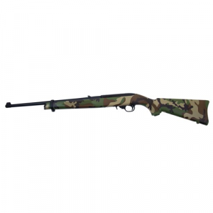 RUGER 10/22 22LR 18.5" 10rd Semi-Auto Rifle - Woodland Camo / Black - Ruger