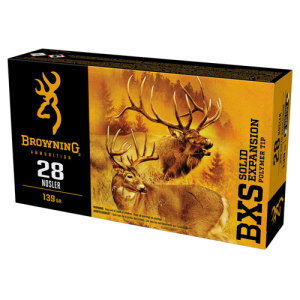 BROWNING Bxs Big Game 28 Nosler 139gr Lead Free Ammunition | 20 Rounds 020892226968 BRW-B192400281