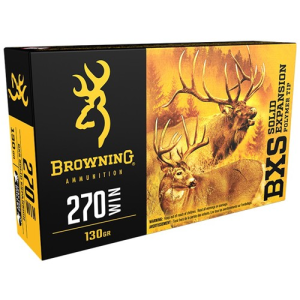 BROWNING Bxs Big Game 270 Win 130gr Rifle Ammunition | 20 Rounds 020892224728 BRW-B192402701