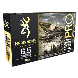 BROWNING Long Range Pro 6.5 Creedmoor 130gr Match Rifle Ammunition | 20 Rounds 020892226364 BRW-B192500651