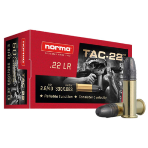 NORMA AMMO 22 LR TAC-22 40Gr LRN
