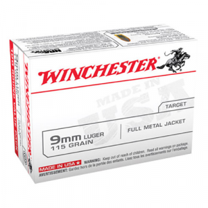 WINCHESTER AMMO 9mm 115Gr USA FMJ Target 100rd