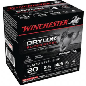WINCHESTER AMMO 20Ga 2.75" #2 Drylok Steel Magnum 3/4oz 25rd