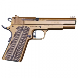 ROCK ISLAND XT22 Magnum 1911 22 WMR 5" 14rd Pistol - Burnt Bronze w/ Brown G10 Grips - Rock Island