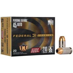 FEDERAL AMMO 45 Colt 210Gr Hydra-Shok Deep JHP 20rd
