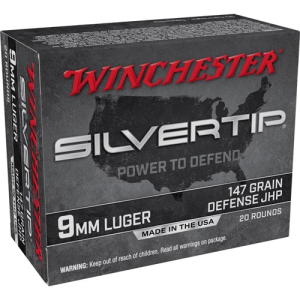 WINCHESTER AMMO 9mm 147Gr Silvertip Hollow Point 20rd