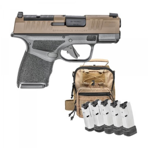 SPRINGFIELD Hellcat OSP 9mm 3" 15rd Optic Ready Pistol w/ Sling Bag & 5 Mags - FDE / Black - Springfield Armory