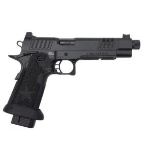 Staccato 2011 XL, 9mm, 6 Threaded DLC Barrel, 2 Magazines, CS Frame, DLC Slide, Optics Ready, Tac Texture Grips, Pistol