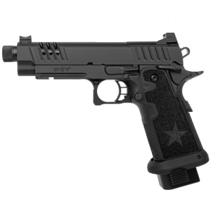 Staccato, P, DPO, 9mm, 5.0 DLC Coated Threaded Stainless Barrel, DLC Coated Frame and Slide, Optic Ready, CS Frame, G2 Tac Texture Frame, X-Series Serrations, 2 - 17rd Mags