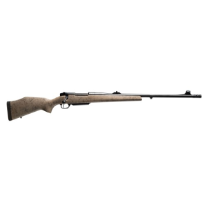 WEATHERBY Mark V DangerousGame 375 H&H Mag 3rd Bolt Rifle w/ Accubrake - Black / Tan Webbing