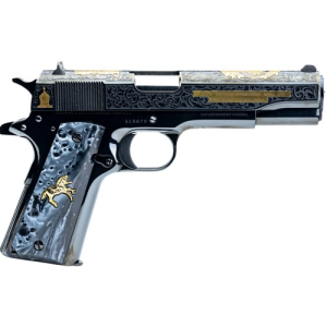 COLT 1911 Government Samuel Colt Limited Edition 45ACP 5" 7rd Pistol - Custom Scroll / Pearlite - Colt